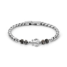 Load image into Gallery viewer, ATLANTE STAINLESS STEEL BRACELET 027506/064 ANCHOR GREY JASPER