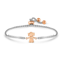 Load image into Gallery viewer, MILLELUCI REFINED BRACELET WITH CZ 028017/026 ROSE GOLD GIRL WITH CZ