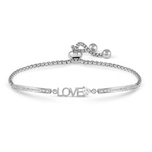 Load image into Gallery viewer, MILLELUCI LOVE BRACELET WITH CZ 028022/001 S/STEEL LOVE WITH CZ