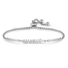 Load image into Gallery viewer, MILLELUCI FAMILY BRACELET WITH CZ 028025/003 SILVER MAMMA WITH CZ