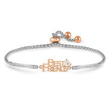 Load image into Gallery viewer, MILLELUCI FAMILY BRACELET WITH CZ 028026/006 ROSE GOLD BEST FRIENDS WITH CZ