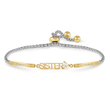 Load image into Gallery viewer, MILLELUCI FAMILY BRACELET WITH CZ 028027/008 GOLD SISTER WITH CZ