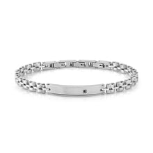 Load image into Gallery viewer, STRONG DIAMOND BRACELET 028324/001 STAINLESS STEEL CHAIN WITH BLACK DIAMONDS