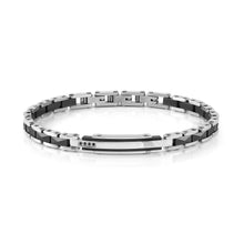 Load image into Gallery viewer, STRONG DIAMOND BRACELET 028325/009 STAINLESS STEEL CHAIN WITH BLACK PVD & DIAMONDS