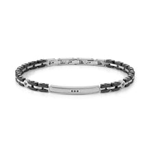 Load image into Gallery viewer, STRONG DIAMOND BRACELET 028326/007 STAINLESS STEEL CHAIN WITH BLACK PVD & DIAMONDS