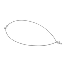 Load image into Gallery viewer, STRONG DIAMOND NECKLACE 028328/036 STAINLESS STEEL CROSS & BLACK DIAMOND