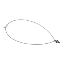Load image into Gallery viewer, STRONG DIAMOND NECKLACE 028328/037 BLACK PVD CROSS & WHITE DIAMOND