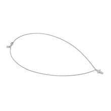 Load image into Gallery viewer, STRONG DIAMOND NECKLACE 028330/007 STAINLESS STEEL CROSS & BLACK DIAMOND