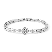 Load image into Gallery viewer, STRONG DIAMOND GEOMETRIC BRACELET 028338/028 STAINLESS STEEL ANCHOR & WHITE DIAMOND