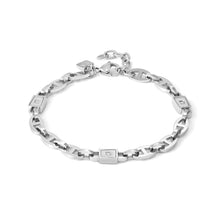 Load image into Gallery viewer, STRONG DIAMOND GEOMETRIC LINK BRACELET 028342/001 STAINLESS STEEL & WHITE DIAMONDS