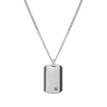 Load image into Gallery viewer, STRONG DIAMOND GEOMETRIC NECKLACE 028344/065 STAINLESS STEEL & BLACK DIAMOND
