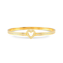 Load image into Gallery viewer, PRETTY BANGLES 029501/02/006 GOLD HEART WITH CZ