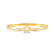 Load image into Gallery viewer, PRETTY BANGLES 029501/02/009 GOLD STAR WITH CZ