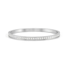 Load image into Gallery viewer, PRETTY BANGLES 029505/06/001 STAINLESS STEEL WITH WHITE CZ