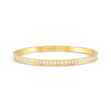 Load image into Gallery viewer, PRETTY BANGLES 029505/06/13/020 GOLD WITH WHITE CZ