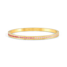 Load image into Gallery viewer, PRETTY BANGLES 029505/06/021 GOLD WITH GRADIENT PINK CZ