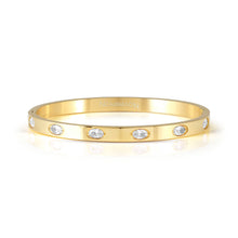 Load image into Gallery viewer, PRETTY BANGLES 029516/7/8/020 GOLD WITH WHITE CZ
