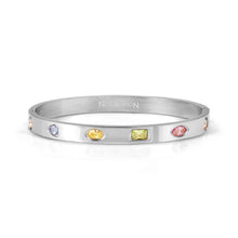 Load image into Gallery viewer, PRETTY BANGLES SATINSHINE 029531/32/33/005 SILVER WITH MULTICOLOURED CZ