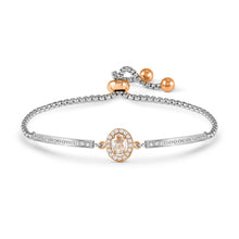 Load image into Gallery viewer, ROYAL DREAM BRACELET WITH CZ 029801/038 ROSE GOLD OVAL