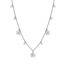 Load image into Gallery viewer, MYSOPHIE NECKLACE 029902/059 FLOWERS & CZ PENDANTS