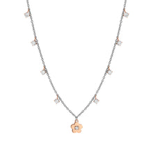 Load image into Gallery viewer, MYSOPHIE NECKLACE 029905/059 ROSE GOLD FLOWER & CZ PENDANTS