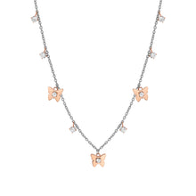 Load image into Gallery viewer, MYSOPHIE NECKLACE 029906/010 ROSE GOLD BUTTERFLY CZ PENDANTS