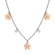Load image into Gallery viewer, MYSOPHIE NECKLACE 029906/059 ROSE GOLD FLOWER CZ PENDANTS
