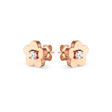 Load image into Gallery viewer, MYSOPHIE EARRINGS 029907/059 ROSE GOLD FLOWER CZ STUDS