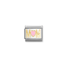 Load image into Gallery viewer, COMPOSABLE CLASSIC LINK 030272/84 MUM PINK HEART IN 18K GOLD AND ENAMEL