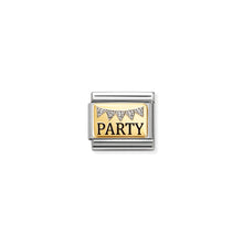 Load image into Gallery viewer, COMPOSABLE CLASSIC LINK 030289/09 PARTY WITH GLITTER IN 18K GOLD WITH ENAMEL