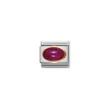 Load image into Gallery viewer, COMPOSABLE CLASSIC LINK 030504/10 JULY RUBY OVAL STONE IN 18K GOLD