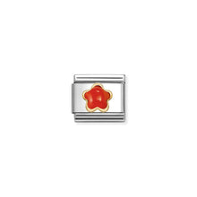 Load image into Gallery viewer, COMPOSABLE CLASSIC LINK 030522/11 RED CORAL FLOWER IN 18K GOLD