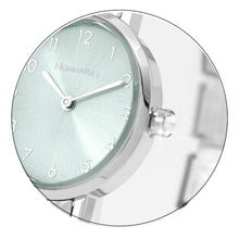 Load image into Gallery viewer, WATCH 076038/032 STAINLESS STEEL OVAL SUNRAY TURQUOISE DIAL