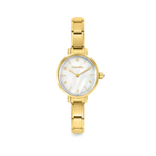 Load image into Gallery viewer, WATCH 076041/008 GOLD OVAL & WHITE MOTHER OF PEARL DIAL