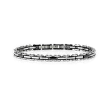 Load image into Gallery viewer, VIRTUS CODE BRACELET 1330100/030 SATIN BLACK & STAINLESS STEEL DETAILS