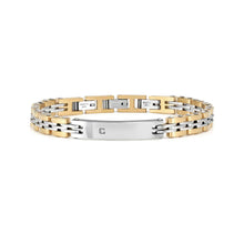 Load image into Gallery viewer, VIRTUS CODE BRACELET 1330103/057 MIXED METAL CHAIN WITH PLATE & DIAMOND