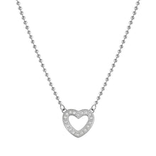 Load image into Gallery viewer, SOFFIO D'AMORE NECKLACE 134001/022 CZ HEART PENDANT