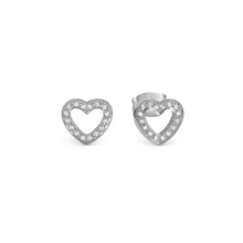 Load image into Gallery viewer, SOFFIO D'AMORE EARRINGS 134002/022 HEART WITH CZ