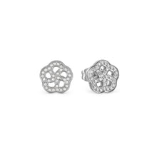 Load image into Gallery viewer, SOFFIO D'AMORE EARRINGS 134002/059 FLOWER WITH CZ