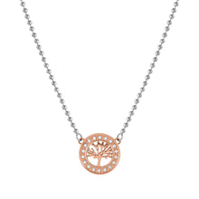 Load image into Gallery viewer, SOFFIO D'AMORE NECKLACE 134004/017 ROSE GOLD CZ TREE OF LIFE PENDANT