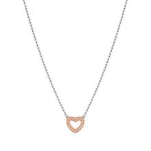 Load image into Gallery viewer, SOFFIO D'AMORE NECKLACE 134004/022 ROSE GOLD CZ HEART PENDANT