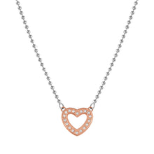 Load image into Gallery viewer, SOFFIO D'AMORE NECKLACE 134004/022 ROSE GOLD CZ HEART PENDANT