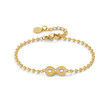 Load image into Gallery viewer, SOFFIO D'AMORE BRACELET 134006/024 GOLD INFINITY WITH CZ
