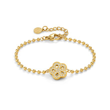 Load image into Gallery viewer, SOFFIO D'AMORE BRACELET 134006/059 GOLD FLOWER WITH CZ