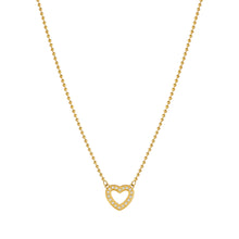 Load image into Gallery viewer, SOFFIO D'AMORE NECKLACE 134007/022 GOLD CZ HEART PENDANT