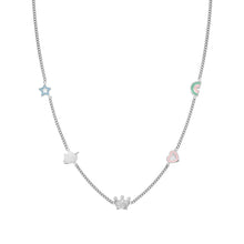Load image into Gallery viewer, FAIRYICONS STAINLESS STEEL NECKLACE 134103/050 MULTI SYMBOL WITH ENAMEL & CZ