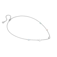 Load image into Gallery viewer, FAIRYICONS STAINLESS STEEL NECKLACE 134103/050 MULTI SYMBOL WITH ENAMEL & CZ