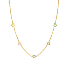 Load image into Gallery viewer, FAIRYICONS GOLD NECKLACE 134109/022 MULTI HEART WITH ENAMEL