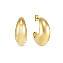 Load image into Gallery viewer, ECCLETTICA EARRING 134315/012 GOLD MEDIUM MOON STUDS