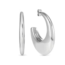 Load image into Gallery viewer, ECCLETTICA EARRING 134319/001 STAINLESS STEEL MEDIUM HOOP